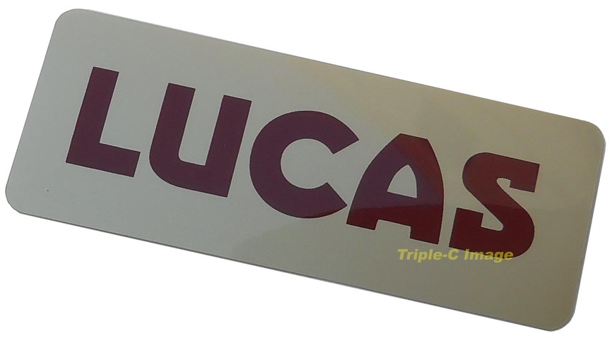LUCAS Battery Sticker Label No4 Classic Car Truck Race