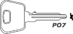 Porsche PO7 Ignition Key