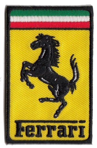 Ferrari Car Brand Logo Embroidered Iron on //Sew On Patch//Badge For Clothes