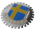 GRILLE BADGE - SWEDISH FLAG