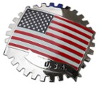 USA STARS AND STRIPES GRILLE BADGE