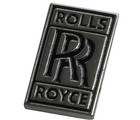 ROLLS ROYCE LAPEL PIN - CHROME / BLACK SMALL (P-RR_BLACK)