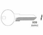 BMW2 Blank ignition key
