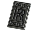 ROLLS ROYCE LAPEL PIN - CHROME / BLACK SMALL