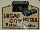 Enamel Lucas Battery Sign