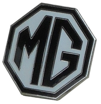 MG OCTAGON LAPEL PIN - WHITE/BLACK (P-MG/WB)
