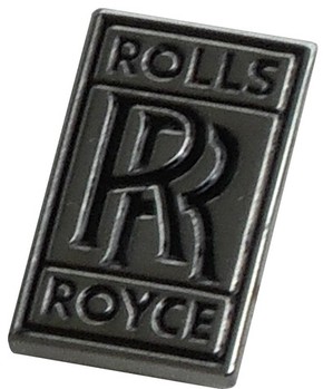 ROLLS ROYCE LAPEL PIN - CHROME / BLACK SMALL (P-RR_BLACK)