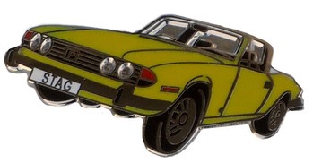 TRIUMPH STAG CUT OUT LAPEL PIN (P-TR/STAG)