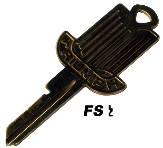 Triumph Crested Brass Fs Key