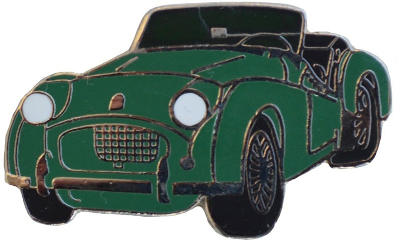 cloisonne MG Green lapel pin
