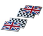 BODY BADGES - UNION JACK CHEQ. FLAG