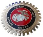 US MARINES - GRILLE BADGE