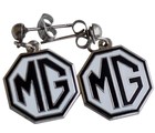 EARRINGS MG BLACK/WHITE (EAR-MGK)