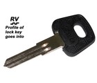 PLASTIC HEADED RV IGNITION KEY BLANK