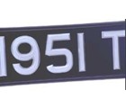 3D LETTER PLATE SILVER/BLACK
