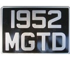 2 LINE LICENSE PLATE BLACK/SILVER (LP-ALUM/BK/2)