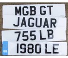 ACRYLIC STYLE FRONT LICENSE PLATE - WHITE