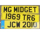 British style License Plate Acylic - Yellow