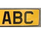 LICENSE PLATE YELLOW/BLACK
