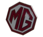MG OCTAGON LAPEL PIN - WHITE/RED