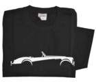 AUSTIN HEALEY SILHOUETTE BLACK T-SHIRT (T-AH/BW)