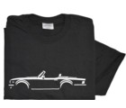 TRIUMPH TR6 SILHOUETTE ON BLACK T-SHIRT (T-TR6/BW)