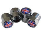 UNION JACK TIRE VALVE STEM CAPS (4)