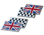 BODY BADGES - UNION JACK CHEQ. FLAG