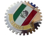 MEXICAN FLAG GRILLE BADGE