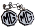 EARRINGS MG BLACK/WHITE