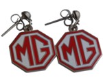 EARRINGS MG RED/WHITE