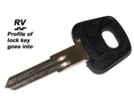 PLASTIC HEADED RV IGNITION KEY BLANK