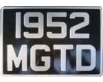 2 LINE LICENSE PLATE BLACK/SILVER