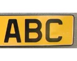 LICENSE PLATE YELLOW/BLACK