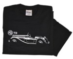 MG TD SILHOUETTE ON BLACK T-SHIRT