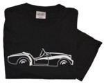 TRIUMPH TR3A/B SILHOUETTE ON BLACK T-SHIRT