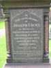 Face of Joseph Lucas gravestone