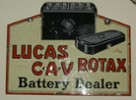 Enamel Lucas Battery Sign