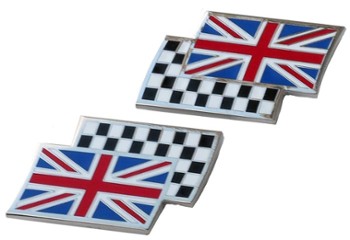 BODY BADGES - UNION JACK CHEQ. FLAG (BB_UJ/CHEQx2)