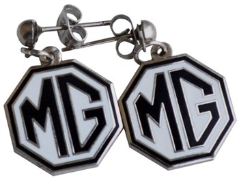 EARRINGS MG BLACK/WHITE (EAR-MGK)