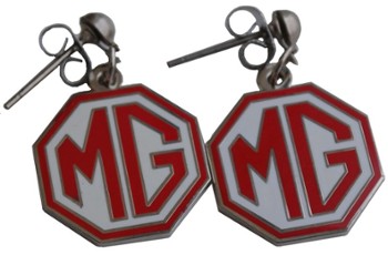 EARRINGS MG RED/WHITE (EAR-MGR)