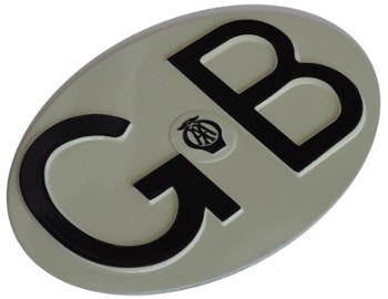 EMBOSSED ENAMELED GB PLATE (GB-15761)