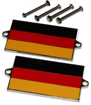 German Flag Metal Body Badges