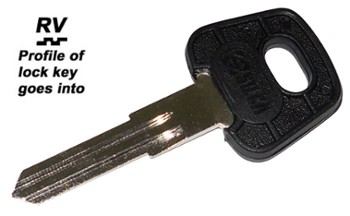 PLASTIC HEADED RV IGNITION KEY BLANK (KB-NE38P)