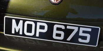 LICENSE PLATE BLACK/SILVER (LP-ALUM/BK)