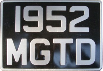 British style license plate