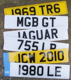 Acrylic British License Plates