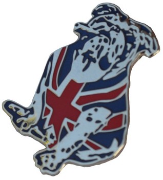 UNION JACK BULLDOG LAPEL PIN (P-GB_DOG)