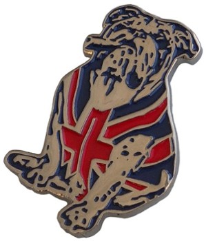 UNION JACK BULLDOG LAPEL PIN (P-GB_DOG)