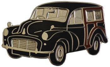 MORRIS MINOR TRAVELLER LAPEL PIN (P-MM/WOODY)